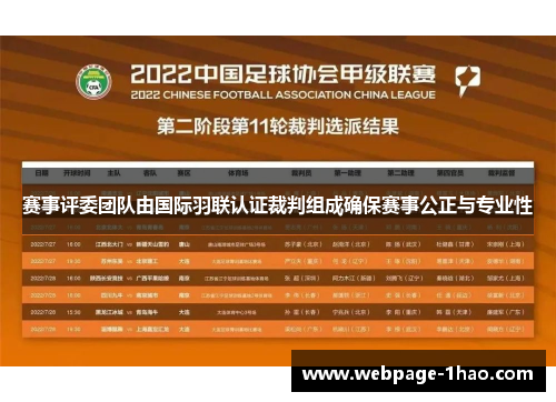 赛事评委团队由国际羽联认证裁判组成确保赛事公正与专业性