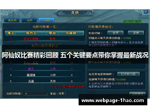 阿仙奴比赛精彩回顾 五个关键要点带你掌握最新战况